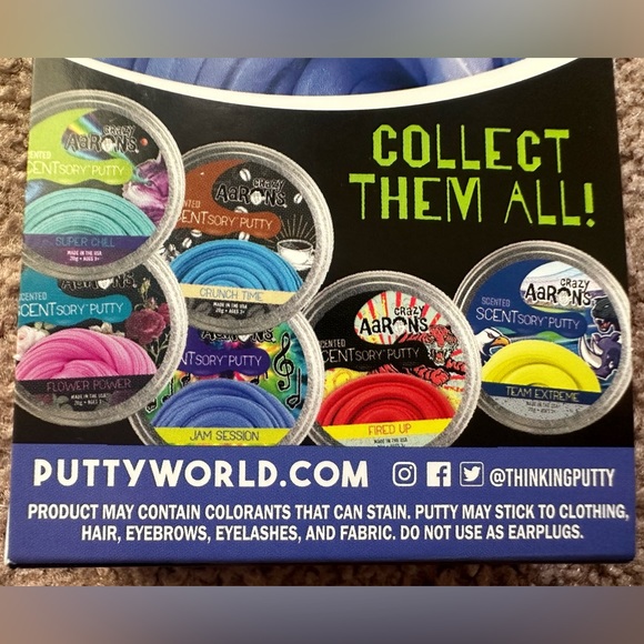 Crazy Aaron’s Scentsory Berry Scent Scented Thinking Putty Jam Session 2.75” Tin - Picture 11 of 16